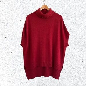 Y2K BCBG‎ Max Azria knit oversized pullover sweater Western Poncho women’s S/XS